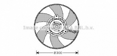 AVA QUALITY COOLING vw7517 -  Вентилятор, охлаждение двигателя